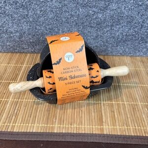 Core Kitchen Halloween Mini Bakeware 3 Pcs Set Bats Loaf Springform Rolling Pin